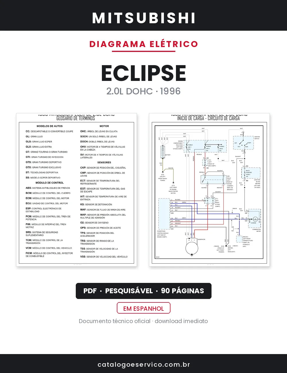 Diagrama Elétrico Mitsubishi Eclipse — capa