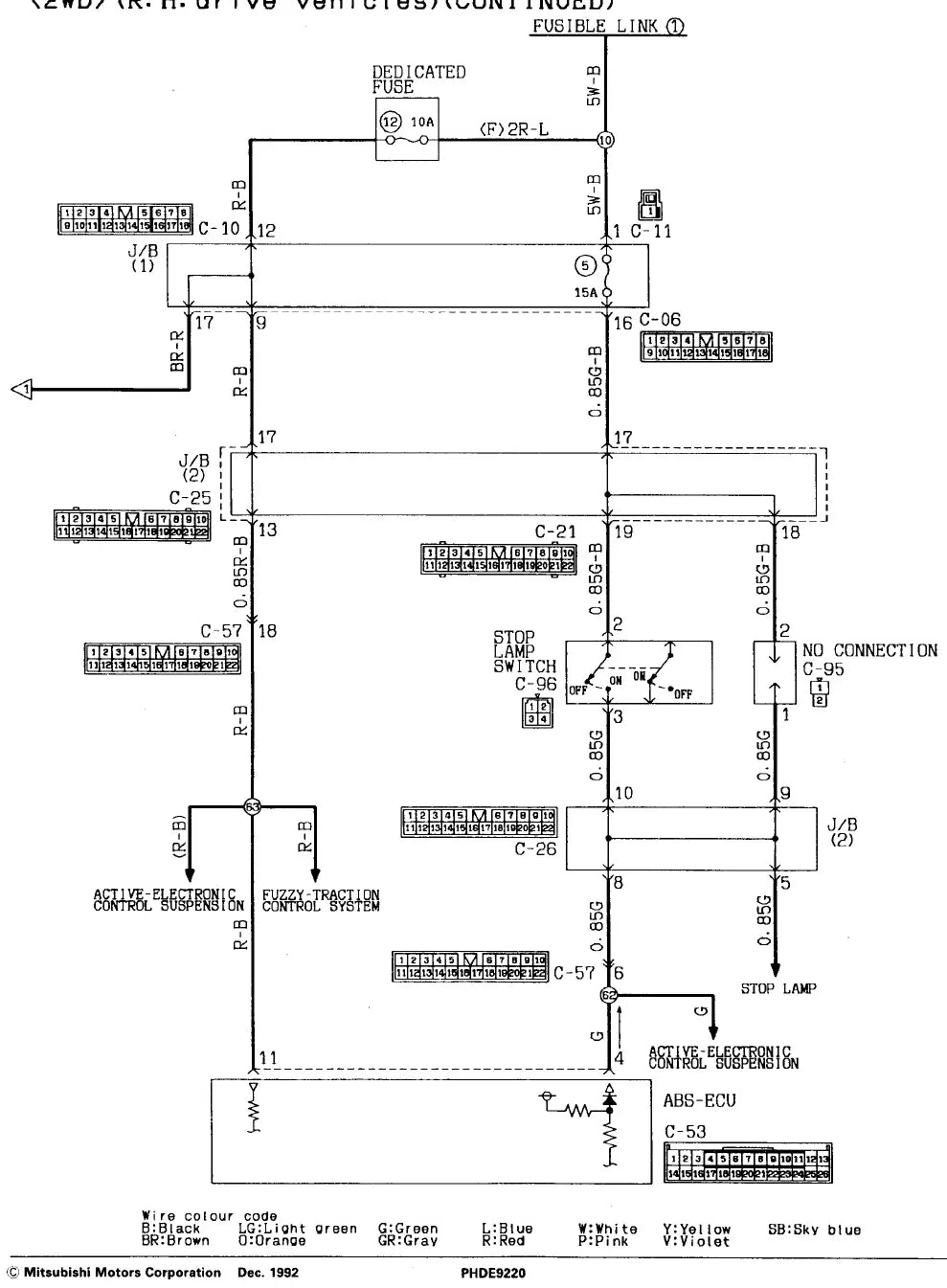 Diagrama Elétrico Mitsubishi Galant — prancha de circuito 1