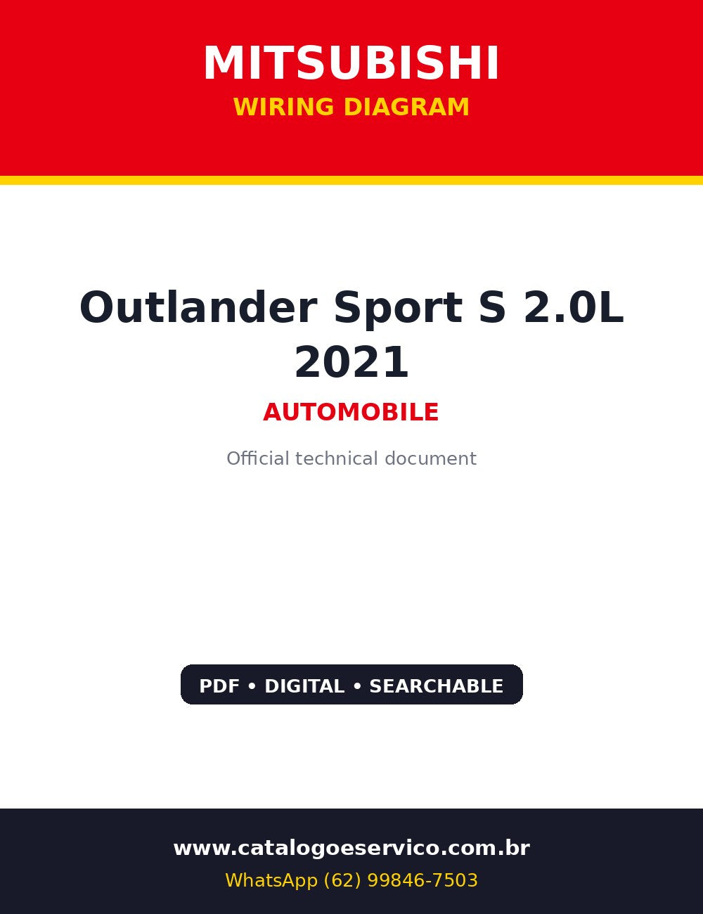 Diagrama Elétrico Mitsubishi Outlander Sport S 2.0L 2021 — 2021: do CVT ao alerta de ponto cego