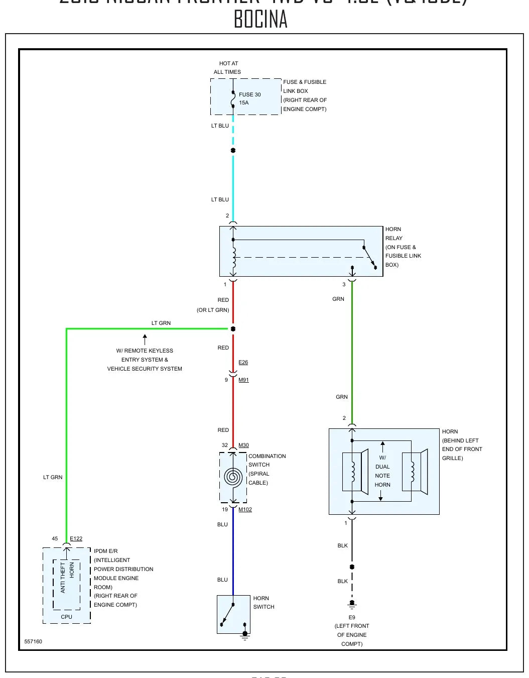 Diagrama Elétrico Nissan Frontier — prancha de circuito 4