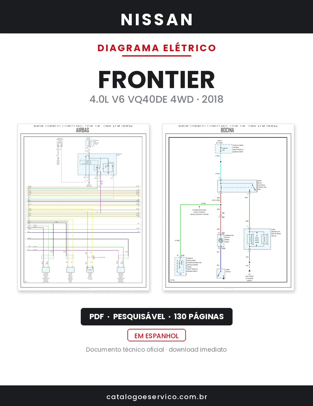 Diagrama Elétrico Nissan Frontier — capa