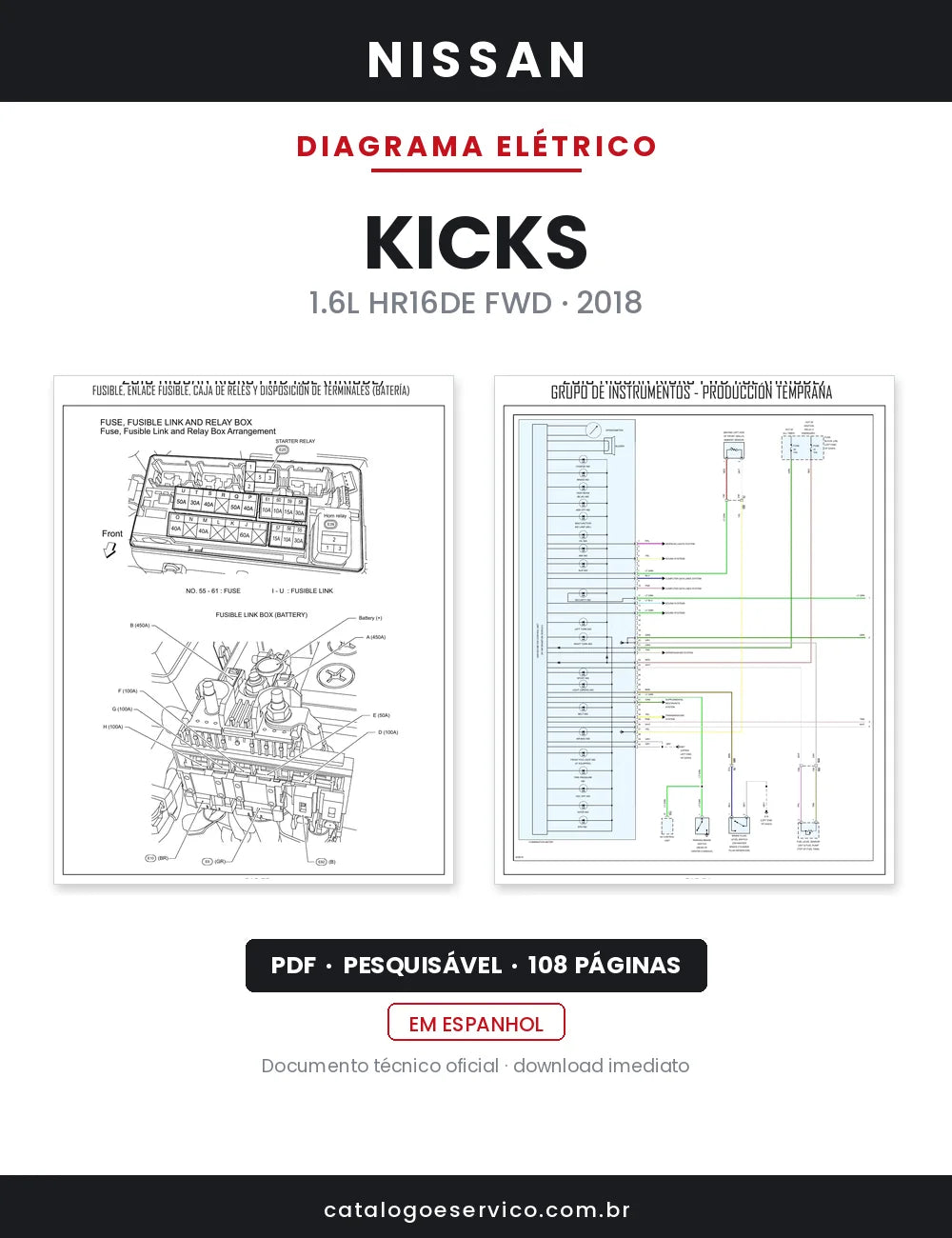 Diagrama Elétrico Nissan Kicks — capa