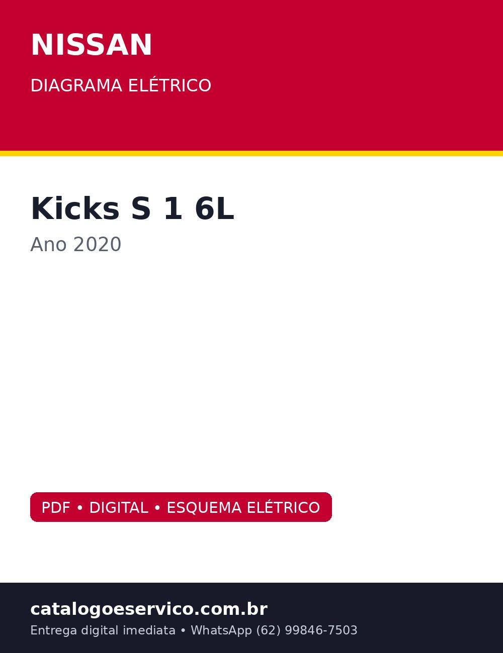 Diagrama Elétrico Nissan Kicks S 1.6L 2020 — 2020: o diagrama com ADAS, frenagem AEB e visão