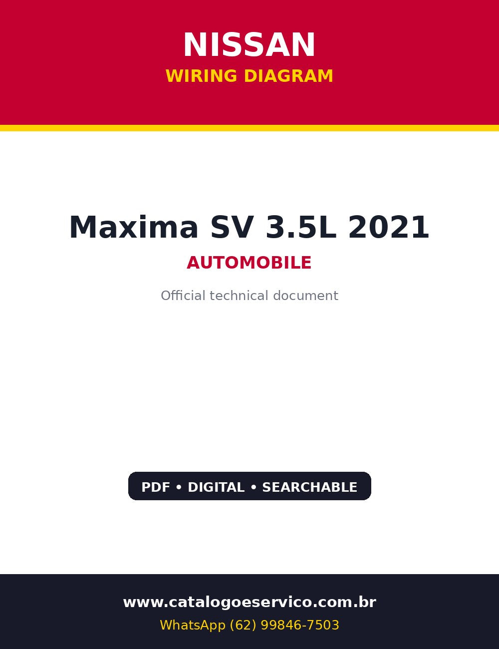 Diagrama Elétrico Nissan Maxima SV 3.5L 2021 — 3.5L 2021: do motor VQ35 ao Bose