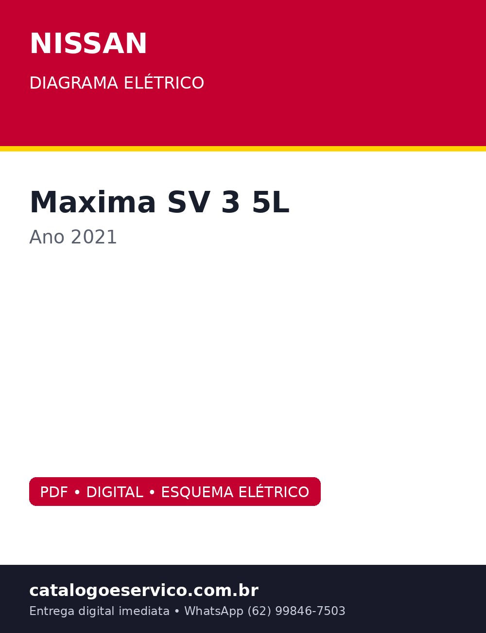Diagrama Elétrico Nissan Maxima SV 3.5L 2021 — 3.5L 2021: do motor VQ35 ao Bose
