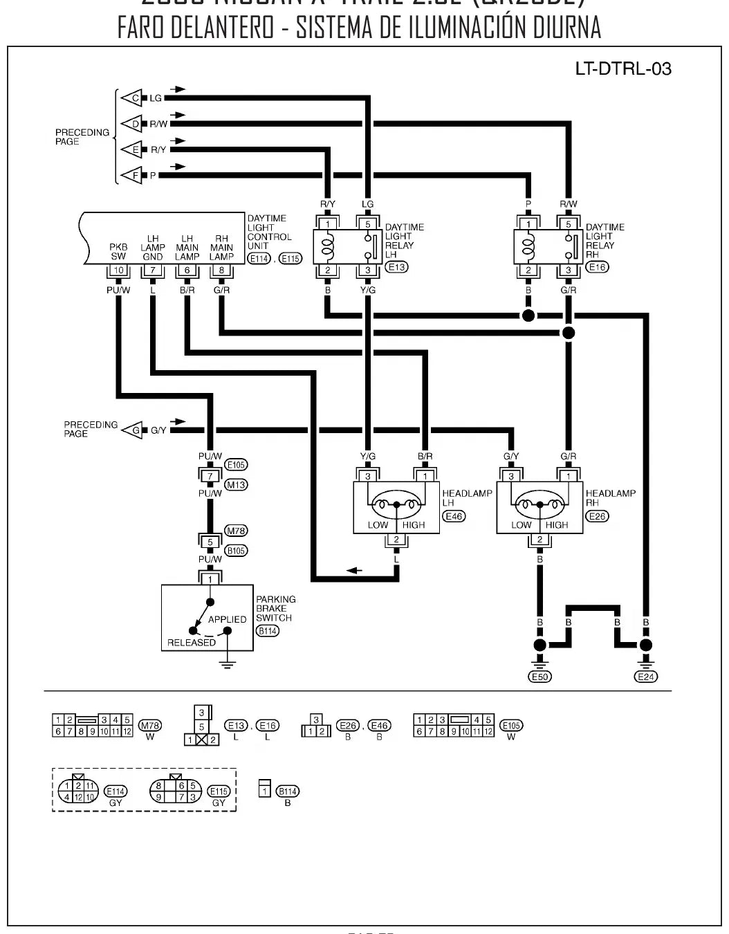 Diagrama Elétrico Nissan X-Trail — prancha de circuito 3