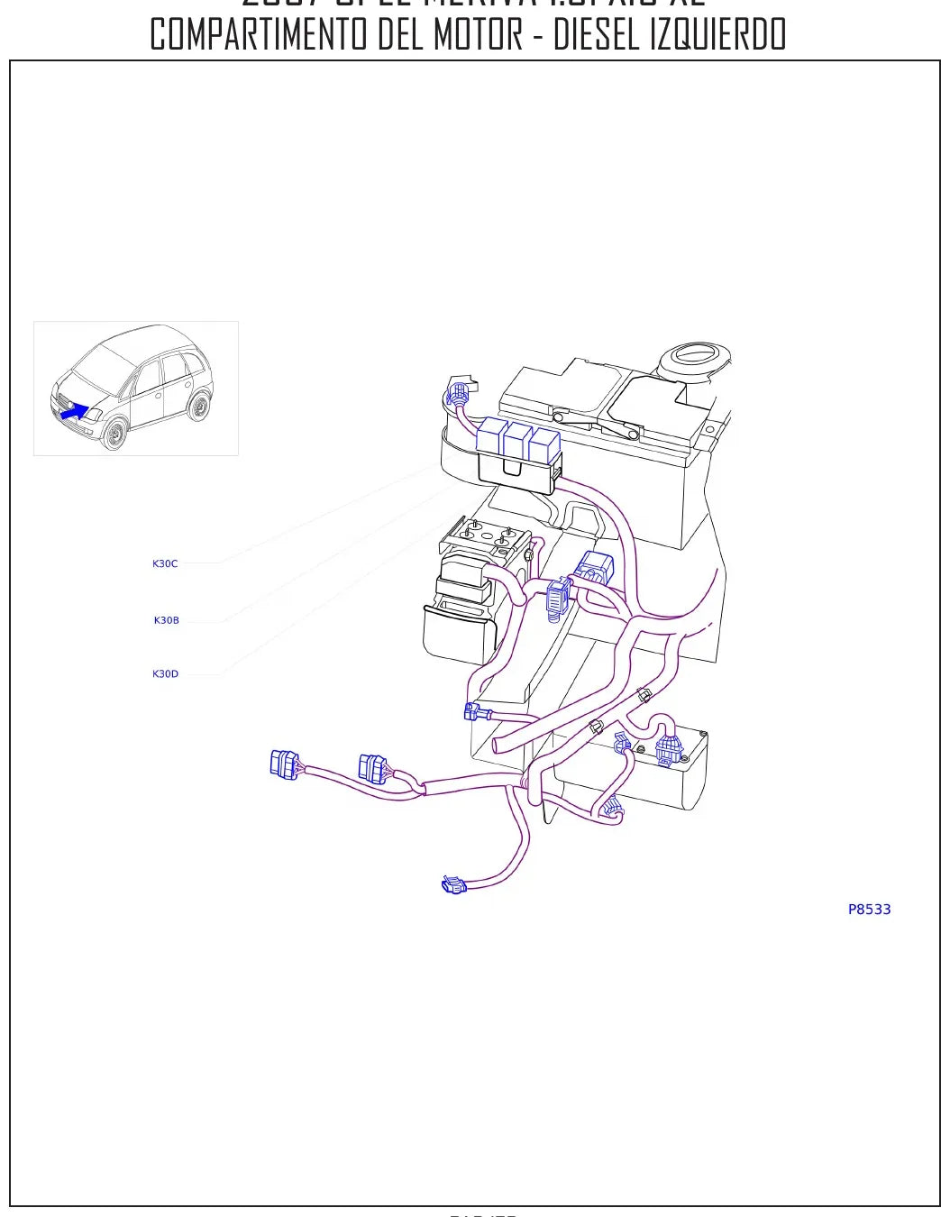 Diagrama Elétrico Opel Meriva — prancha de circuito 3