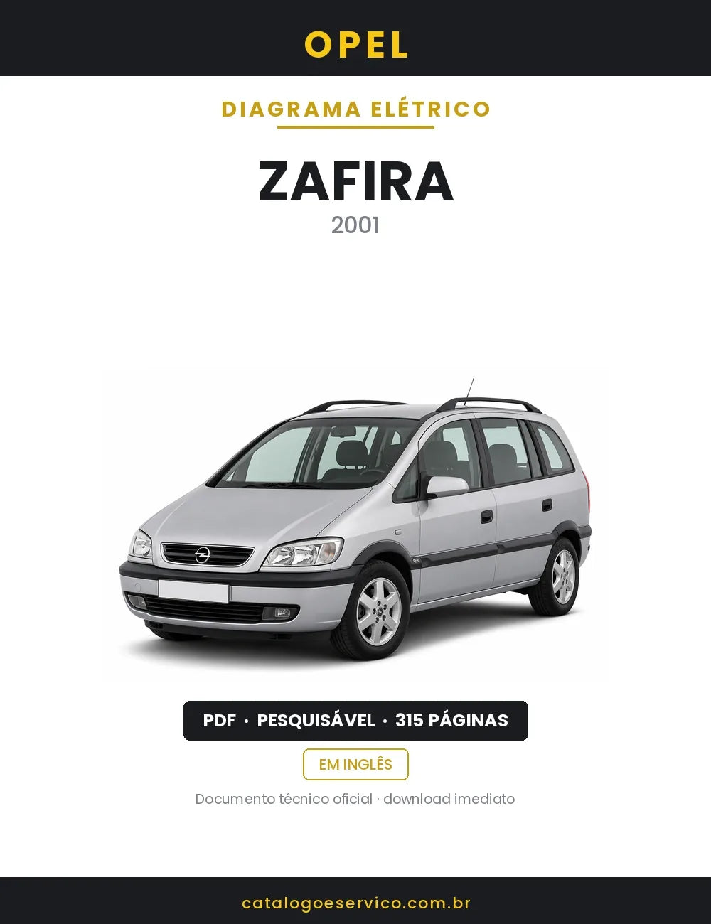 Diagrama Elétrico Opel Zafira — capa
