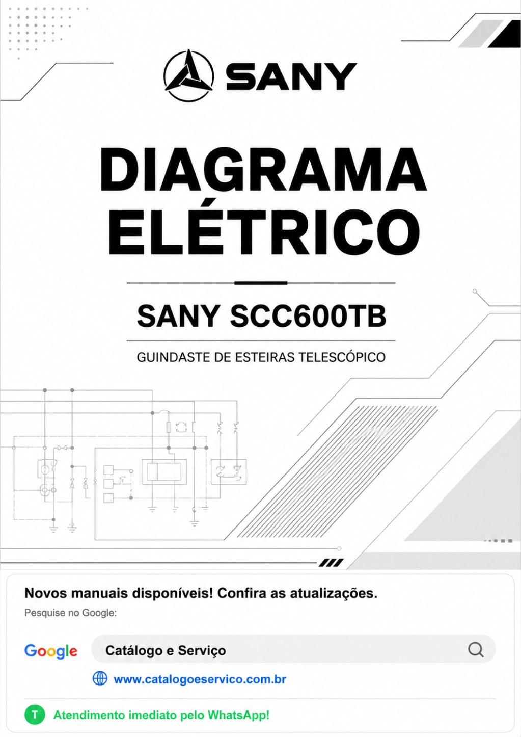 Diagrama Elétrico Sany SCC600TB - Guindaste de Esteiras Telescópico