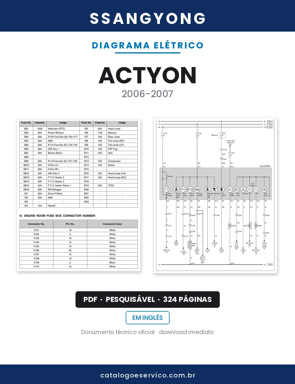 Diagrama Elétrico SsangYong Actyon — capa