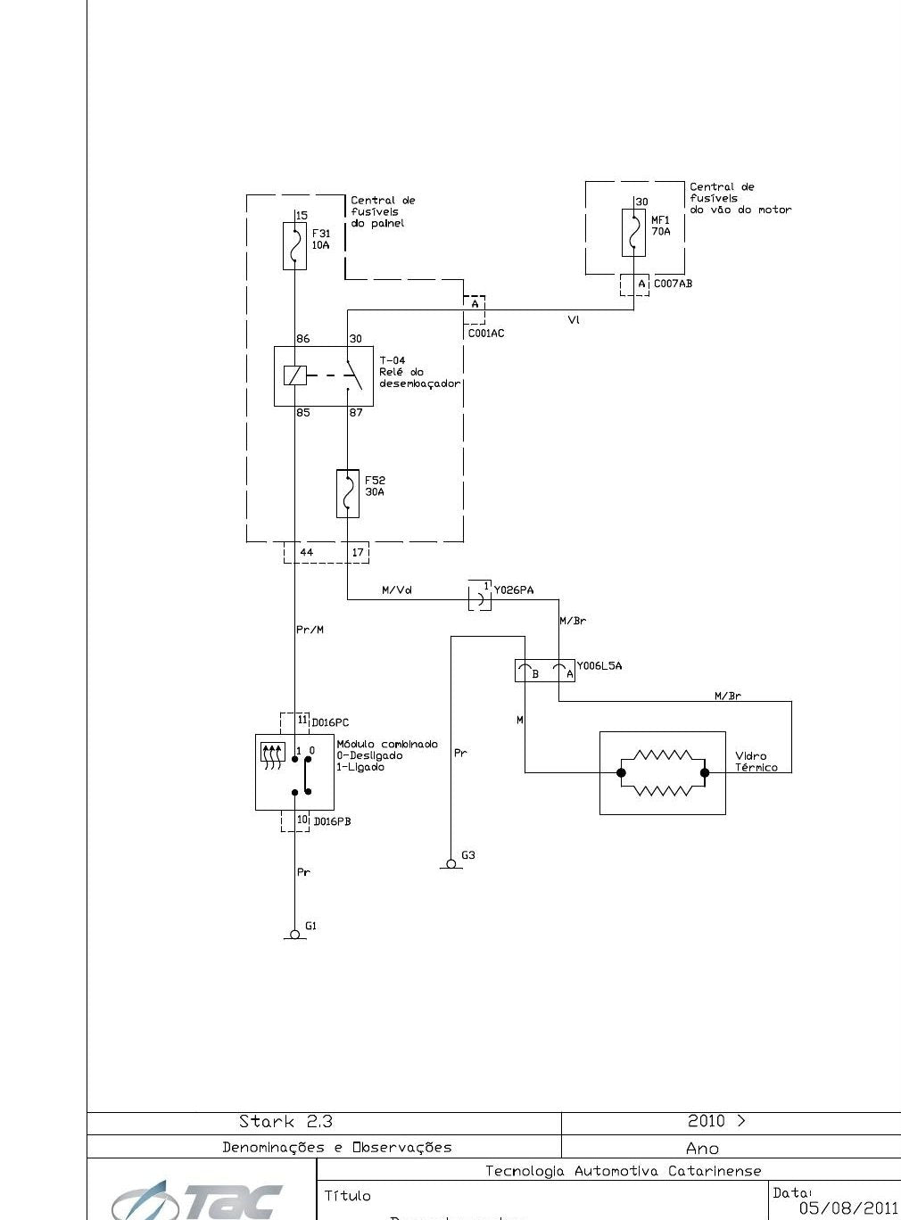 Diagrama Elétrico Stark — 2010 função por função: do farol ao inibidor - diagrama 1