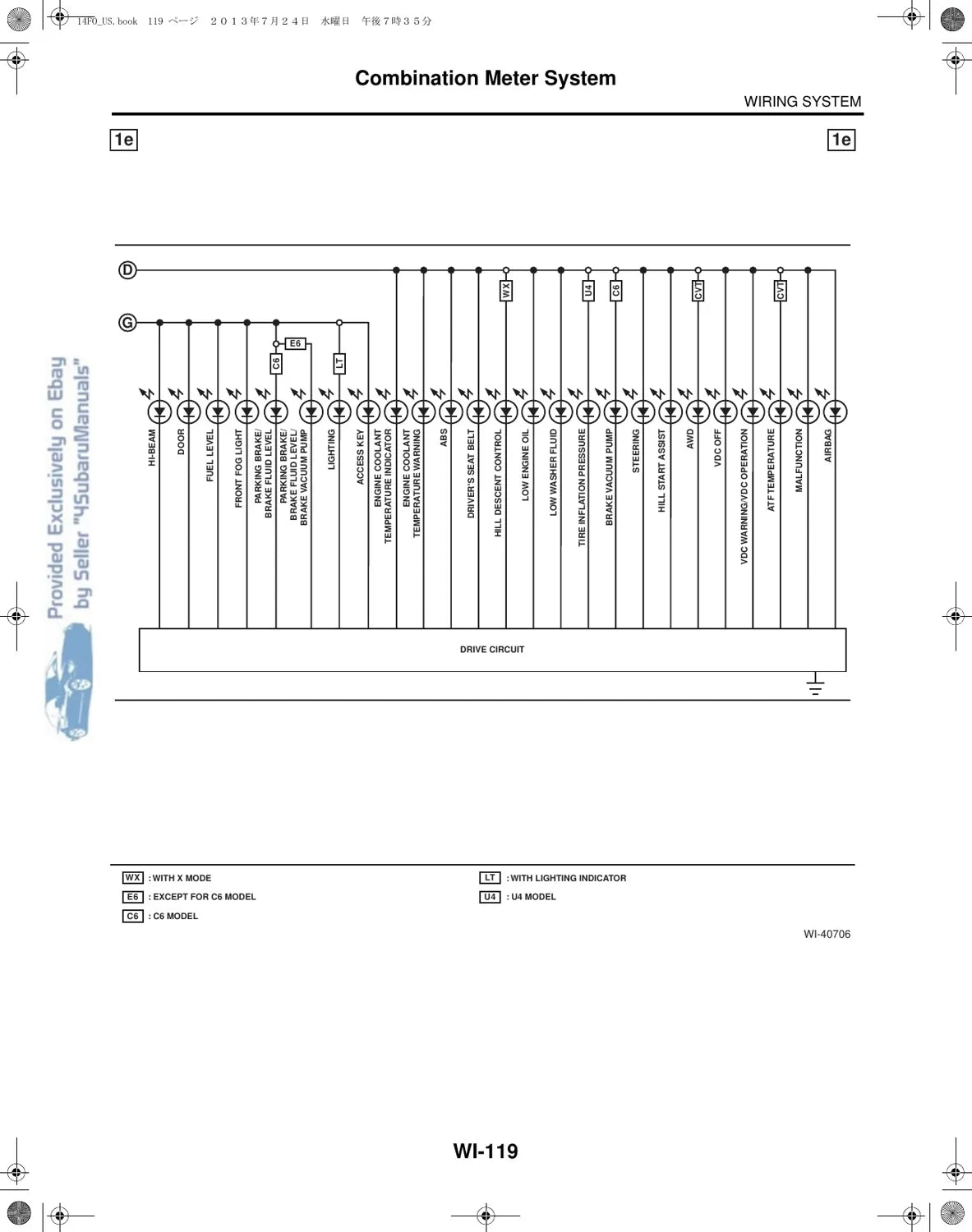 Diagrama Elétrico Subaru Forester — prancha de circuito 4