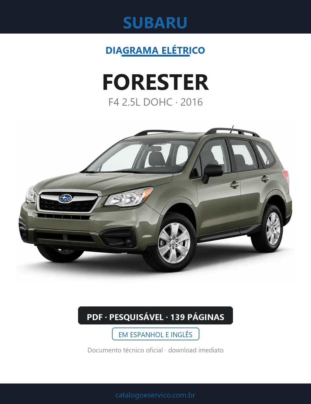 Diagrama Elétrico Subaru Forester — capa