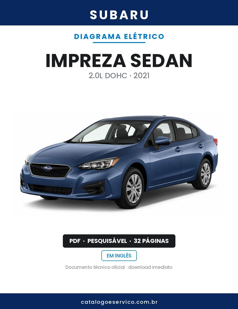 Diagrama Elétrico Subaru Impreza Sedan — capa