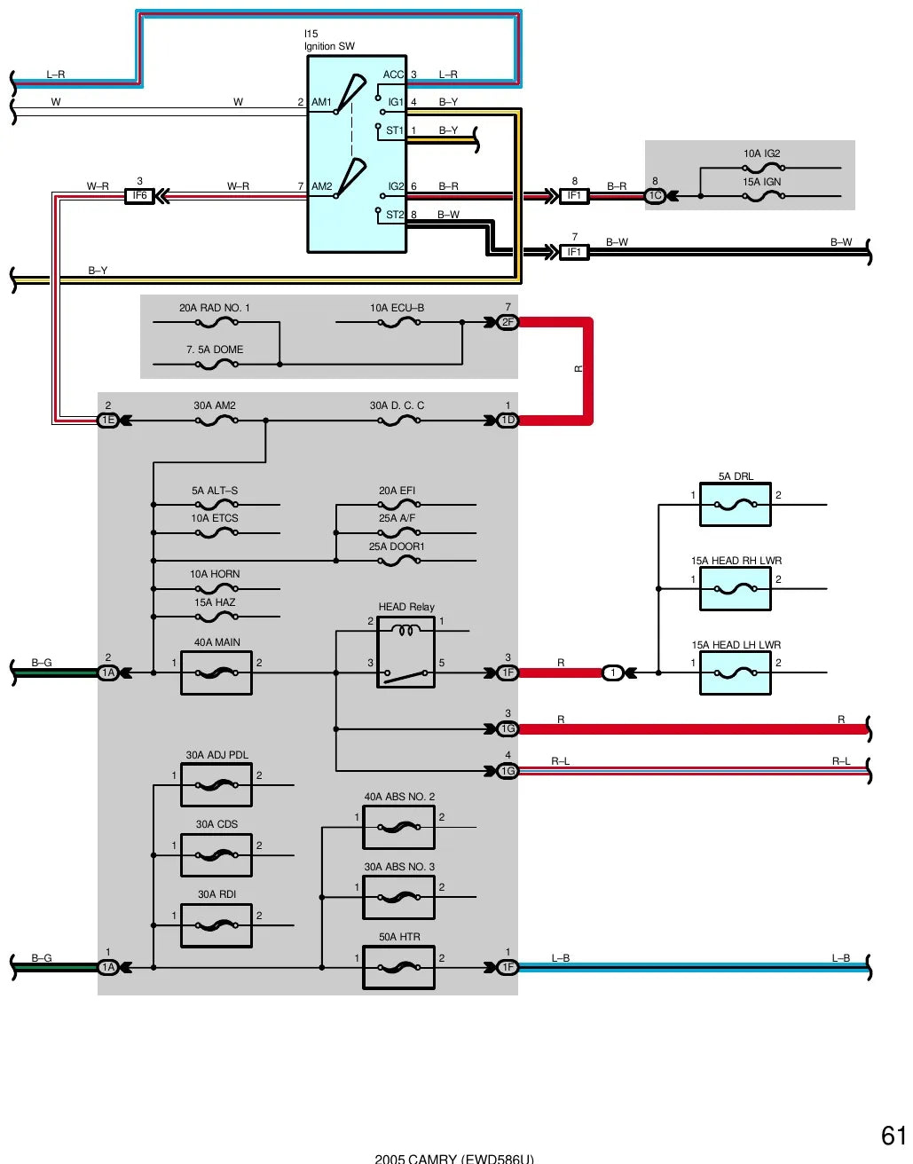 Diagrama Elétrico Toyota Camry — prancha de circuito 4