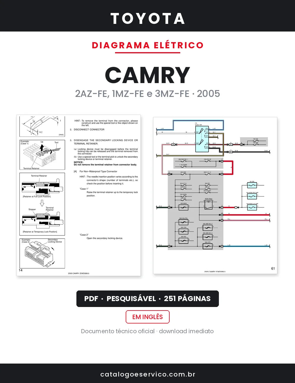 Diagrama Elétrico Toyota Camry — capa