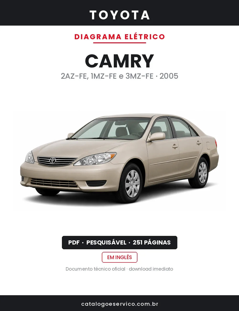 Diagrama Elétrico Toyota Camry — capa