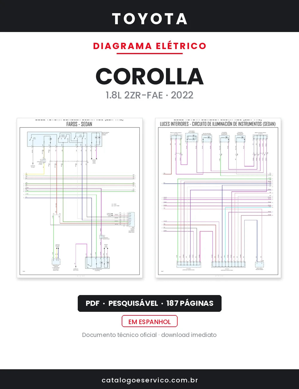 Diagrama Elétrico Toyota Corolla — capa