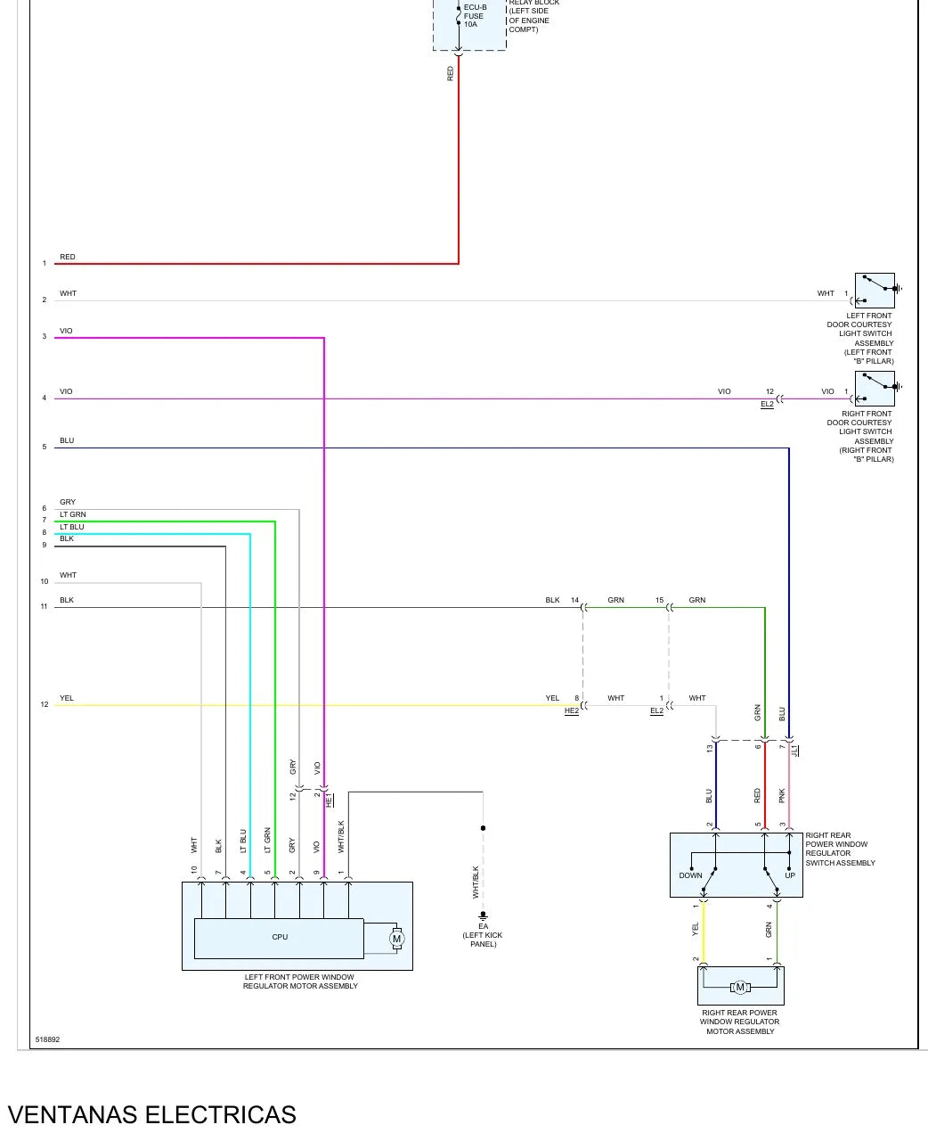 Diagrama Elétrico Toyota Corolla — prancha de circuito 1