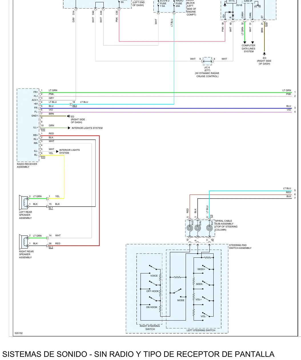Diagrama Elétrico Toyota Corolla — prancha de circuito 2