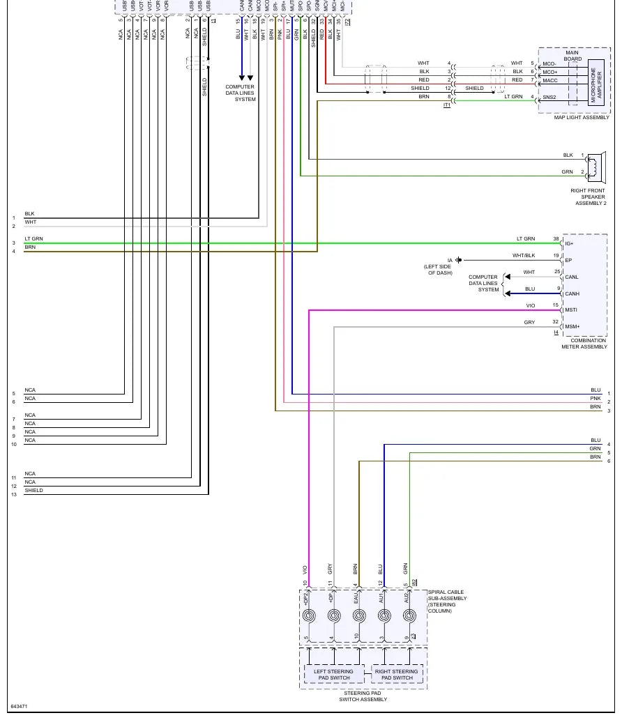 Diagrama Elétrico Toyota Corolla — prancha de circuito 1