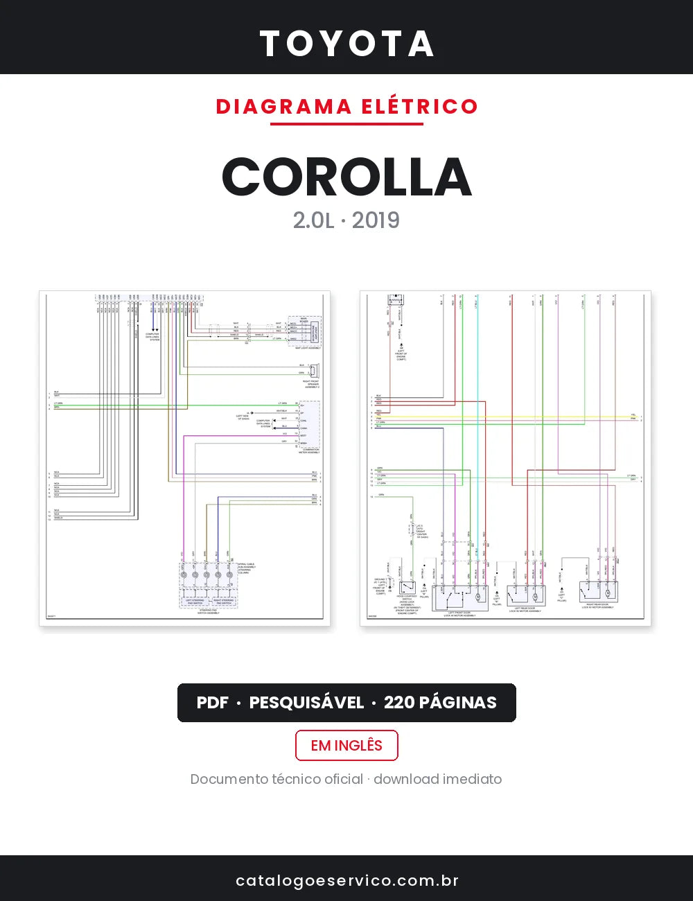 Diagrama Elétrico Toyota Corolla — capa