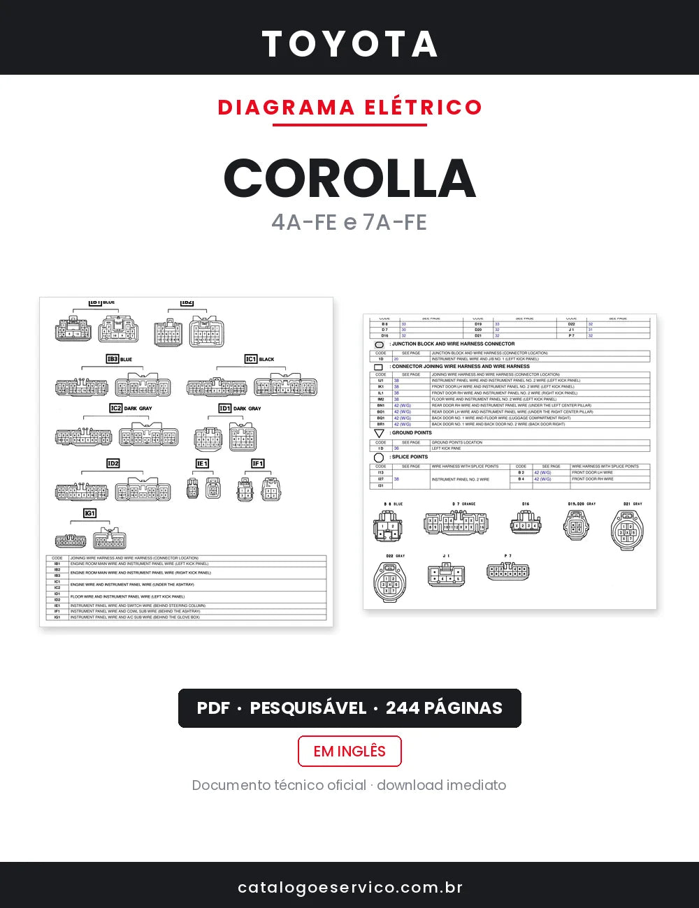 Diagrama Elétrico Toyota Corolla — capa