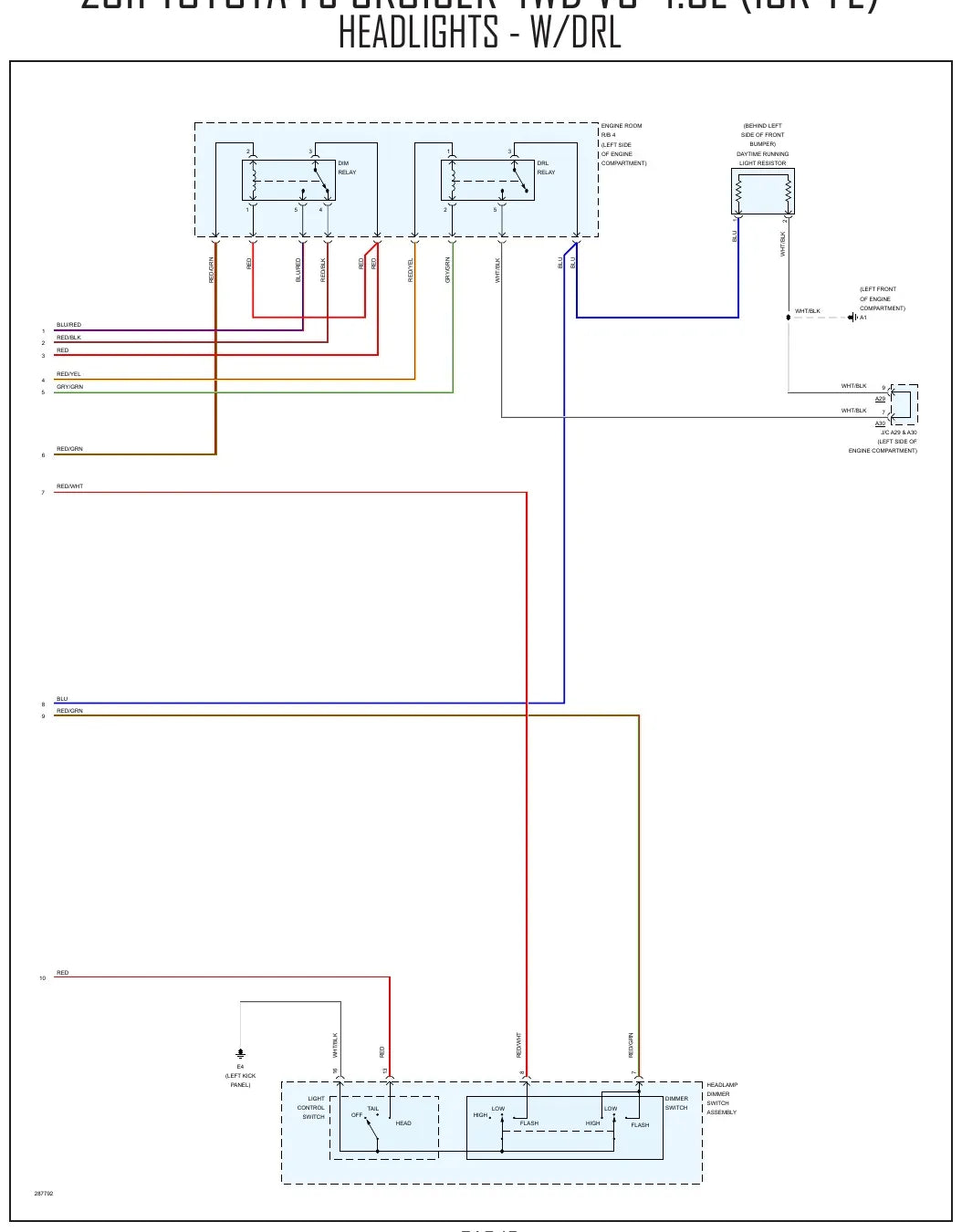Diagrama Elétrico Toyota FJ Cruiser — prancha de circuito 3