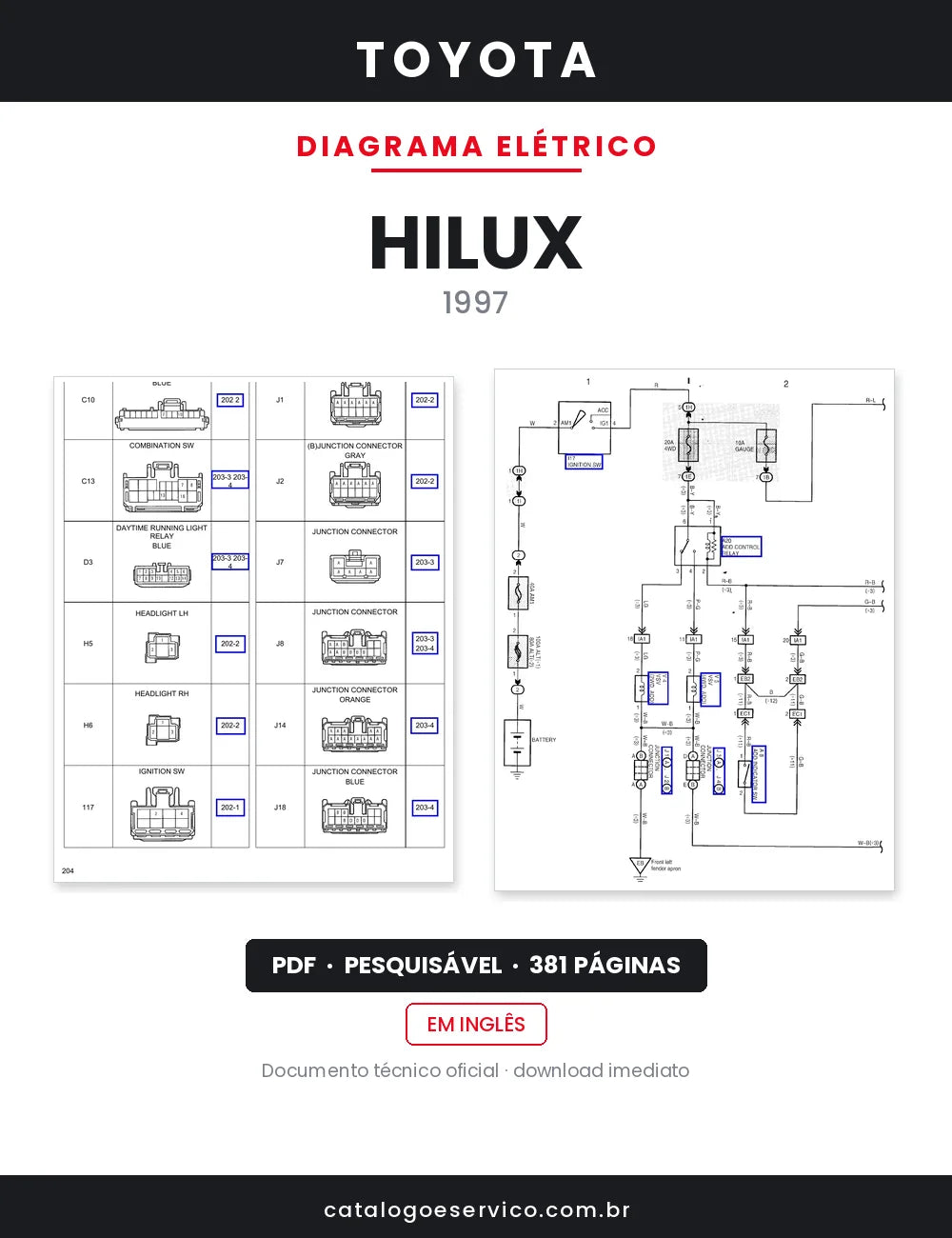 Diagrama Elétrico Toyota Hilux — capa