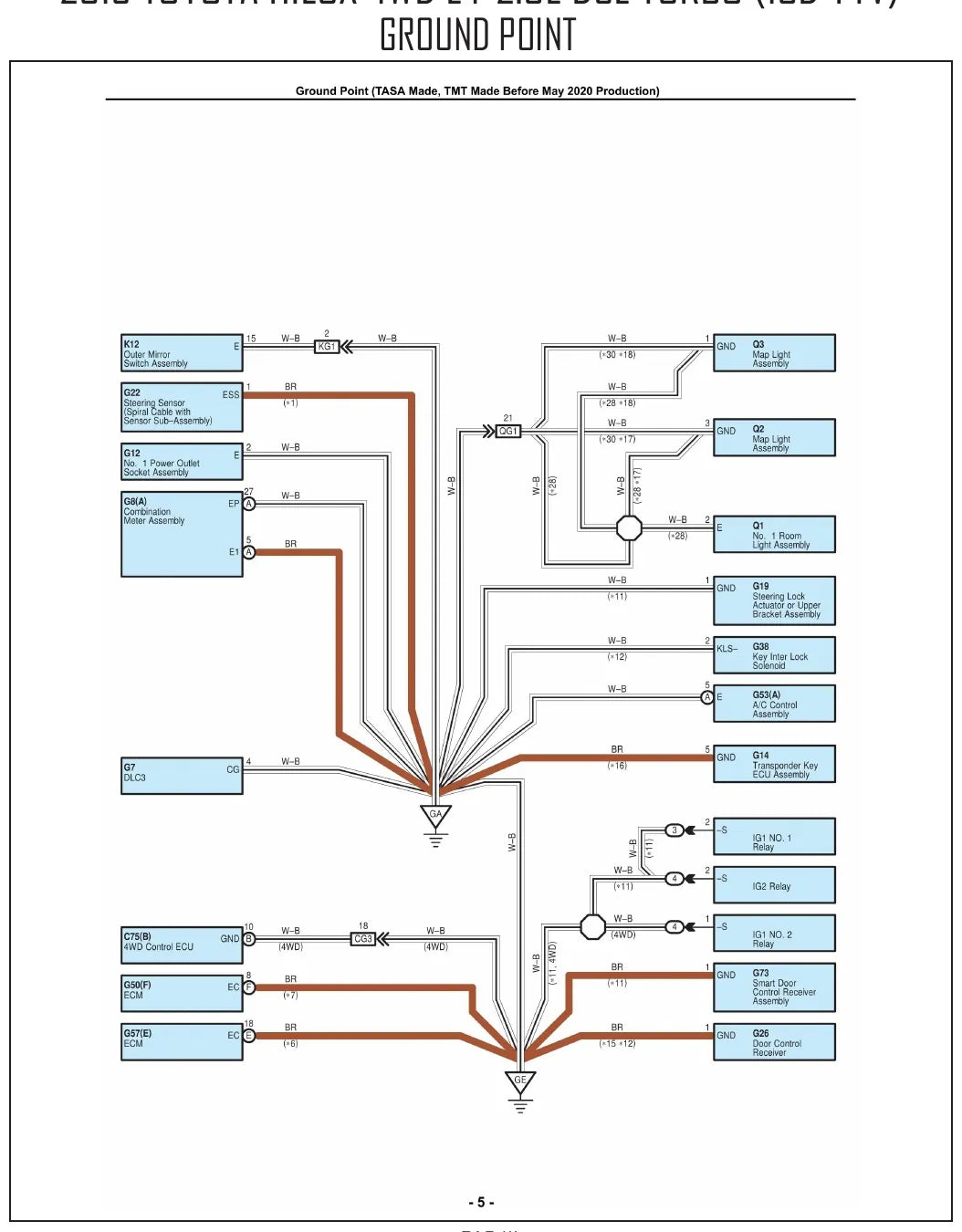 Diagrama Elétrico Toyota Hilux — prancha de circuito 1