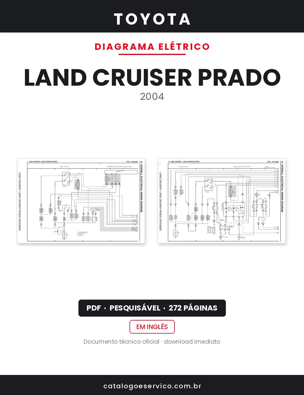 Diagrama Elétrico Toyota Land Cruiser Prado — capa