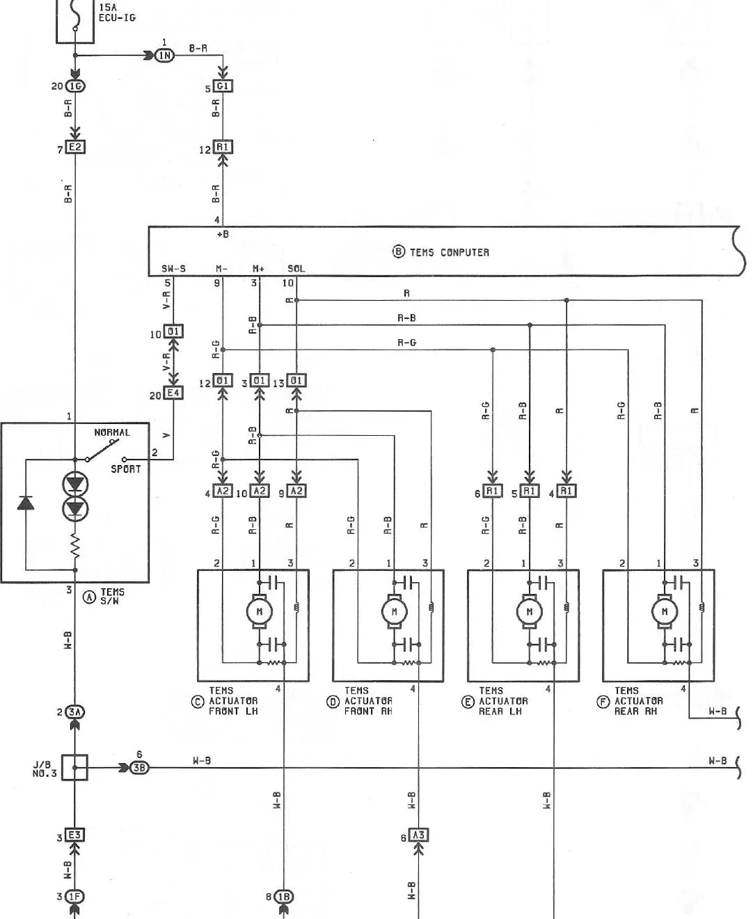 Diagrama Elétrico Toyota Supra — prancha de circuito 2