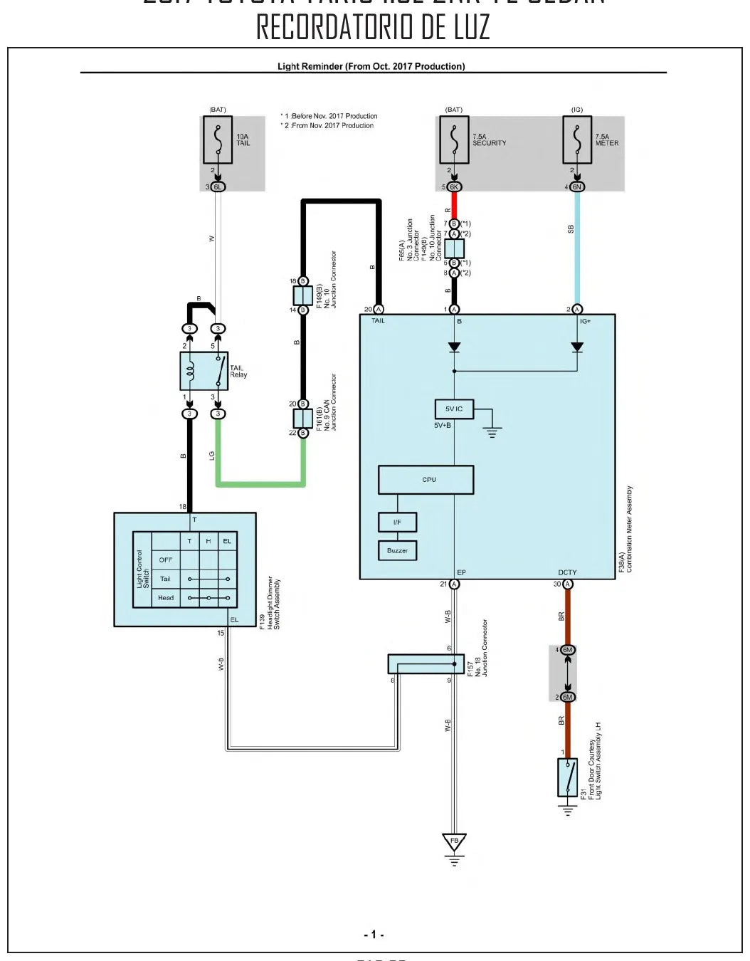 Diagrama Elétrico Toyota Yaris — prancha de circuito 3