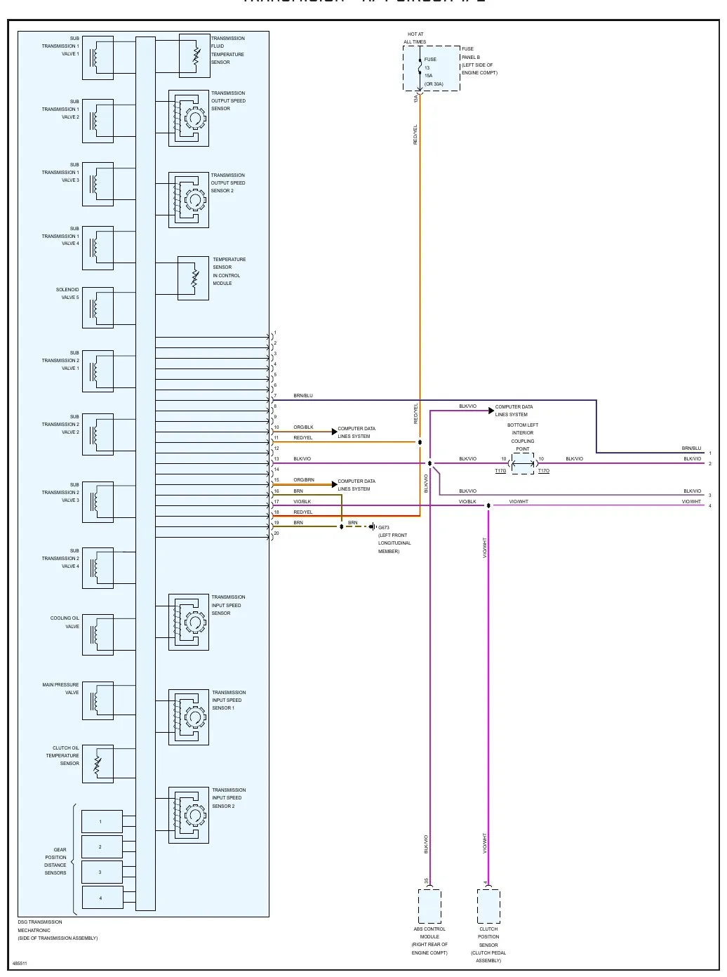 Diagrama Elétrico Volkswagen Golf — prancha de circuito 3