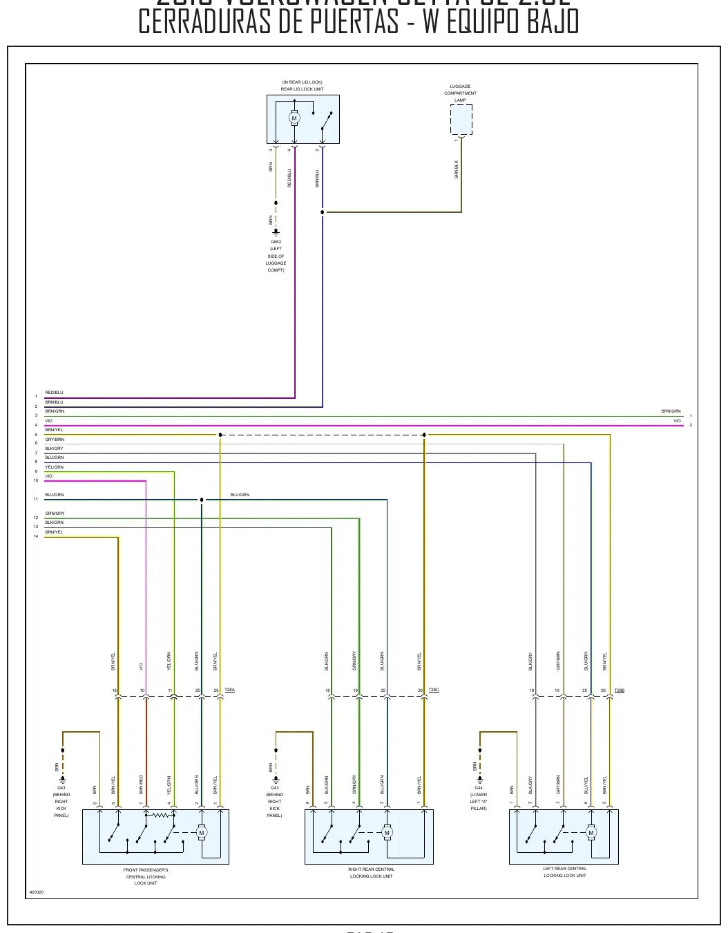 Diagrama Elétrico Volkswagen Jetta — prancha de circuito 1