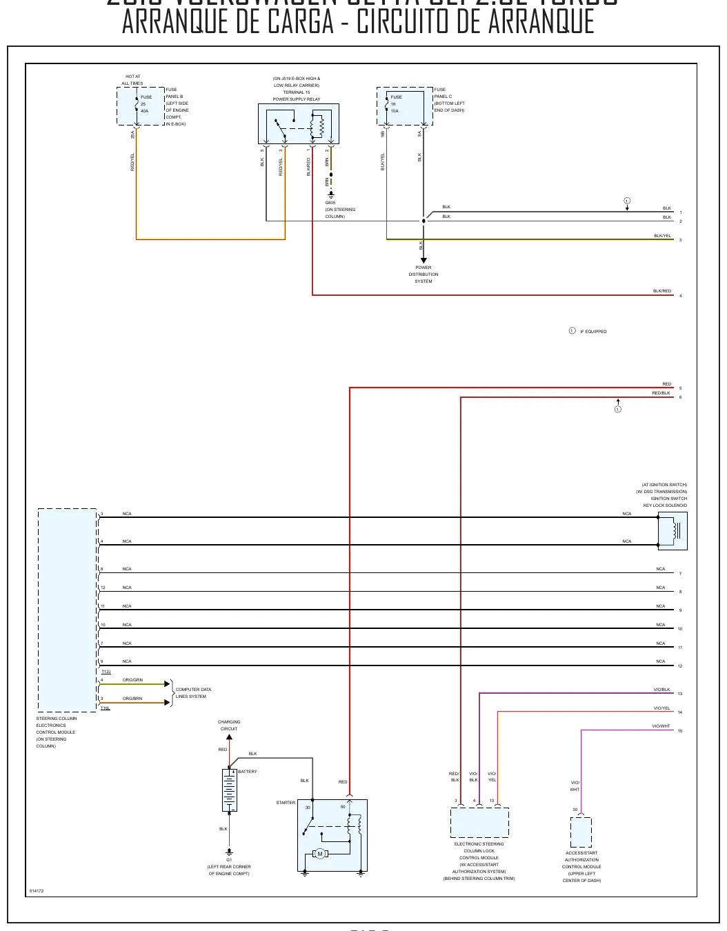 Diagrama Elétrico Volkswagen Jetta GLI — prancha de circuito 4