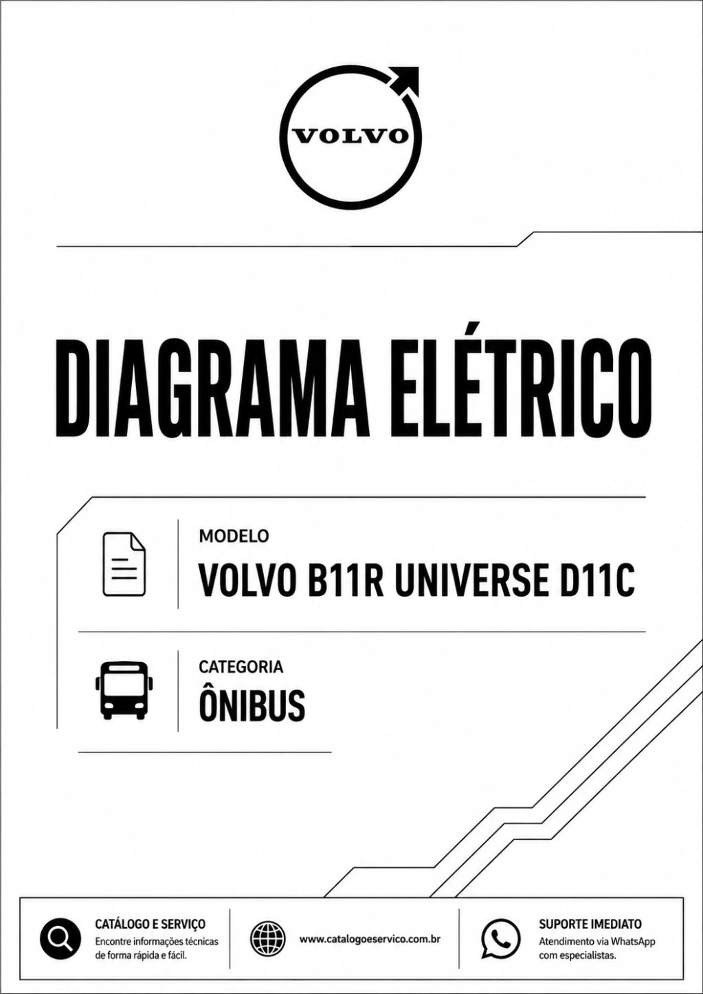 Diagrama Elétrico Volvo B11R Universe D11C - Ônibus