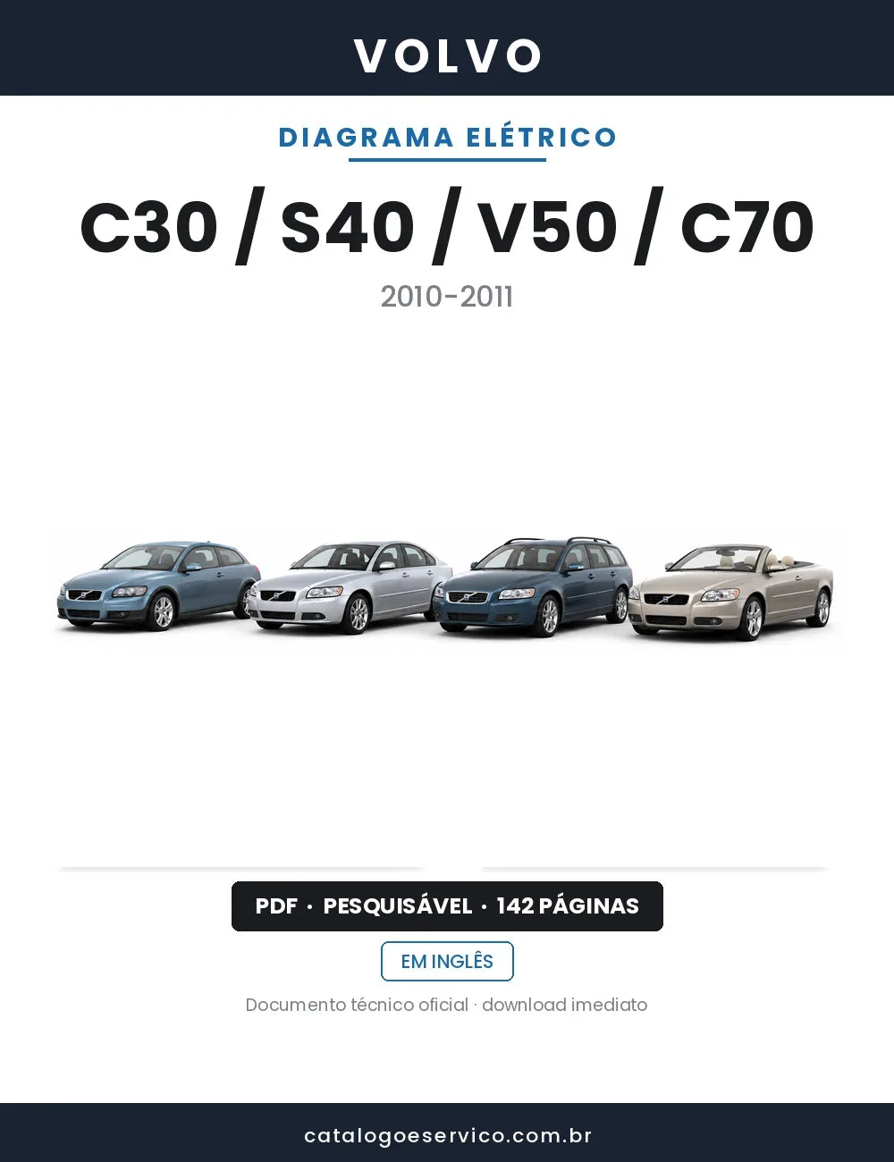 Diagrama Elétrico Volvo C30 / S40 / V50 / C70 — capa