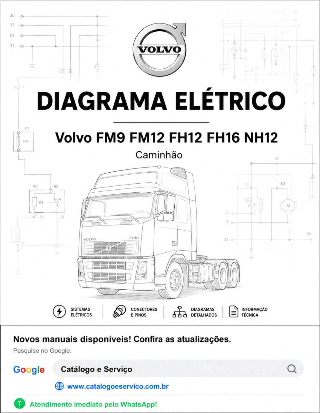 Diagrama Elétrico Volvo FM9 FM12 FH12 FH16 NH12 - Caminhão