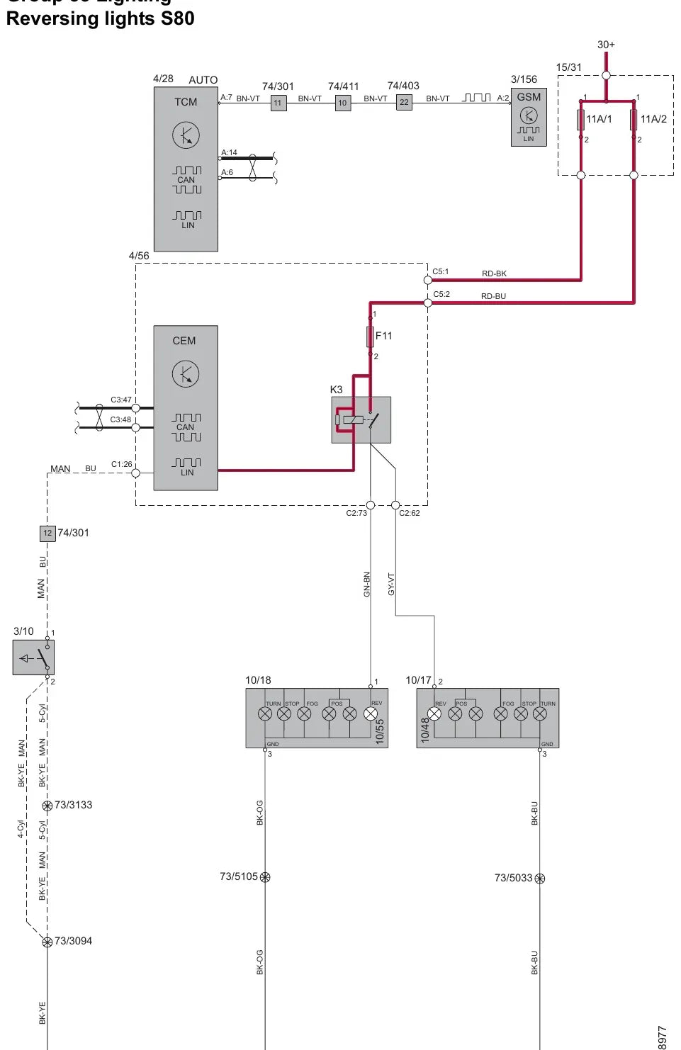 Diagrama Elétrico Volvo V70 / XC70 / S80 — prancha de circuito 2