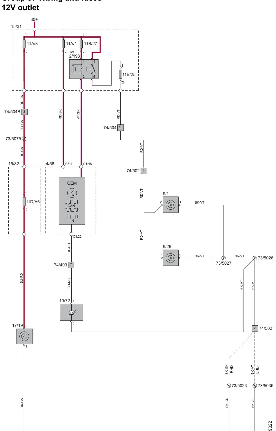 Diagrama Elétrico Volvo V70 / XC70 / S80 — prancha de circuito 4