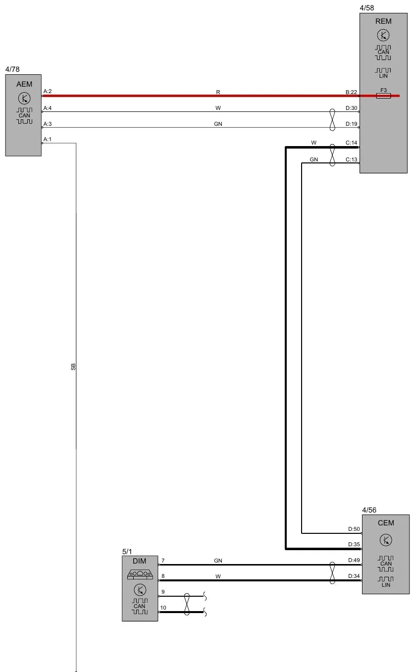Diagrama Elétrico Volvo V70 XC70 XC90 — prancha de circuito 4