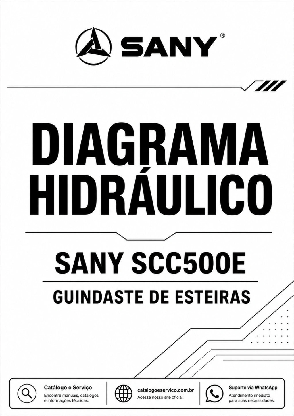 Diagrama Hidráulico Sany SCC500E - Guindaste de Esteiras