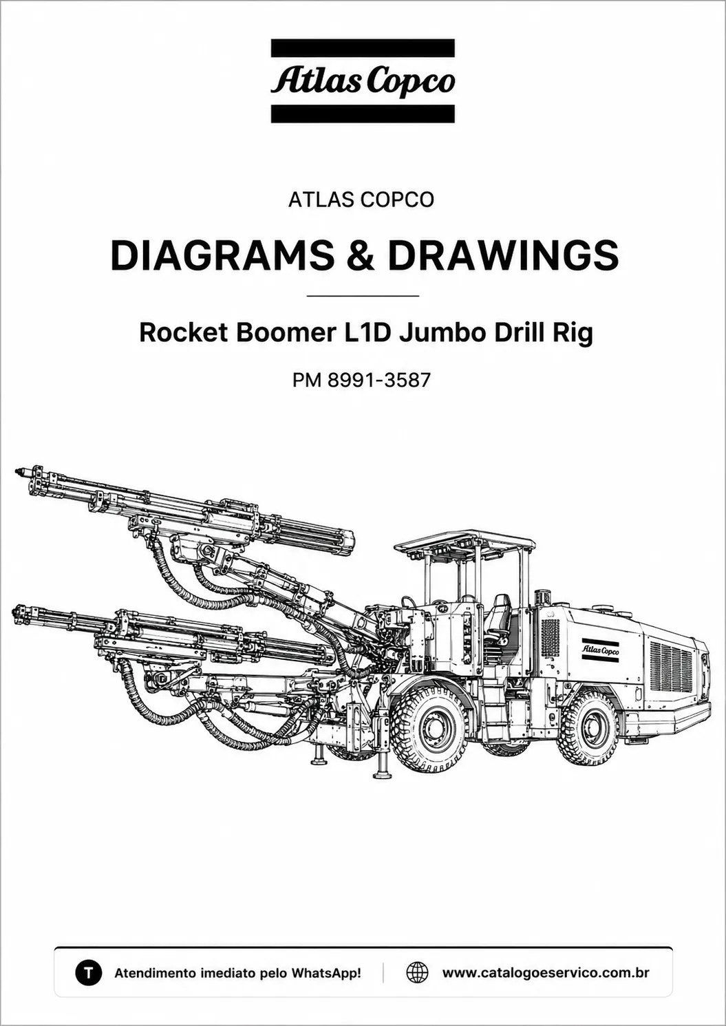 Diagramas e Desenhos Rocket Boomer L1D Atlas Copco Perfuratriz Jumbo