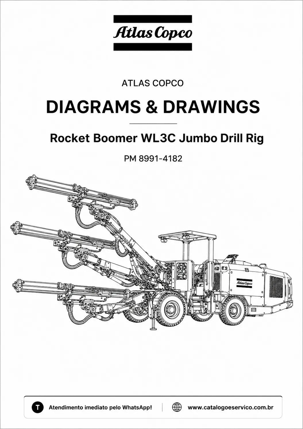 Diagramas e Desenhos Rocket Boomer WL3C Atlas Copco Perfuratriz Jumbo