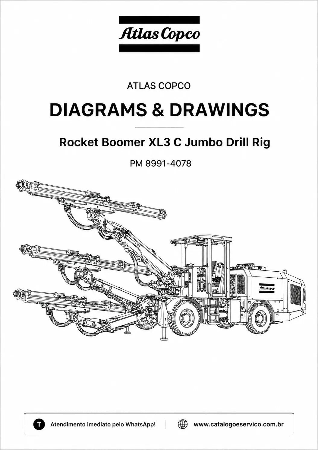 Diagramas e Desenhos Rocket Boomer XL3 C Atlas Copco Perfuratriz Jumbo