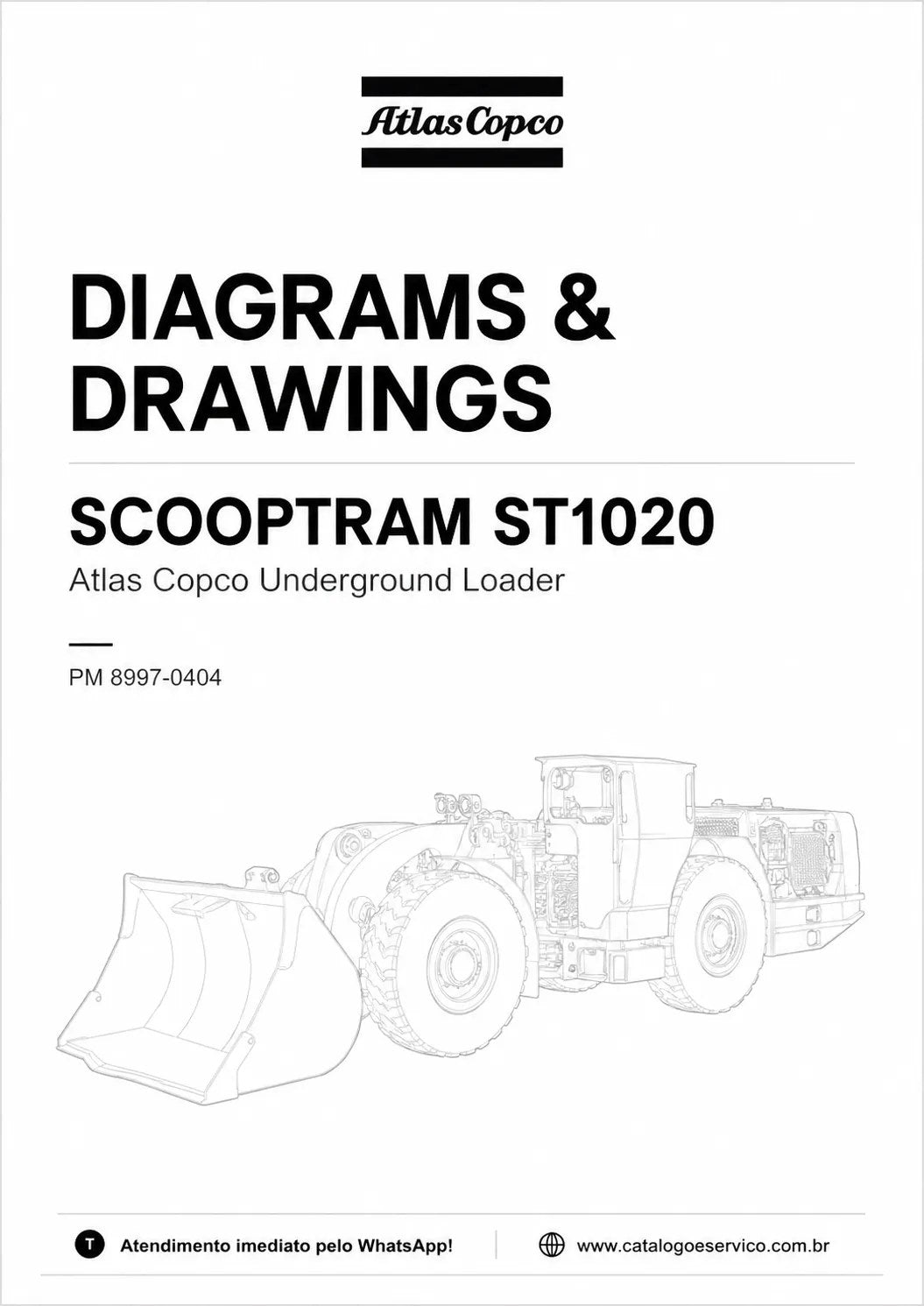 Diagramas e Desenhos Scooptram ST1020 Atlas Copco Carregadeira de Mina