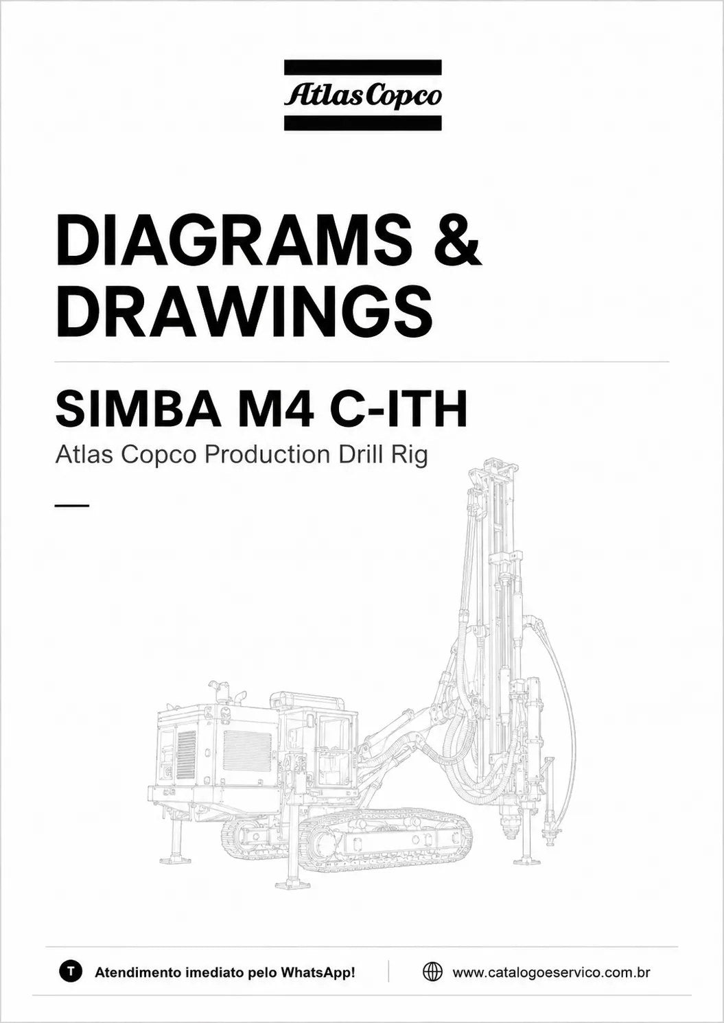 Diagramas e Desenhos Simba M4 C-ITH Atlas Copco Perfuratriz de Produção