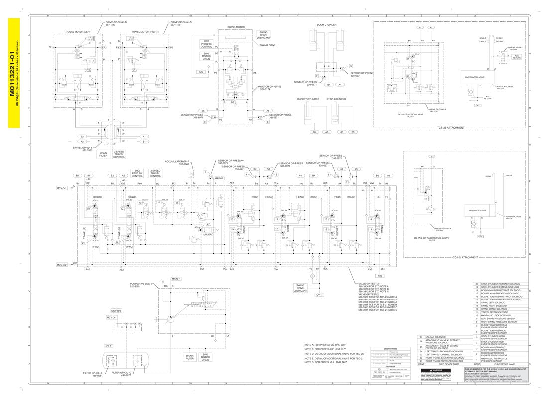 Esquema hidráulico 313 GX