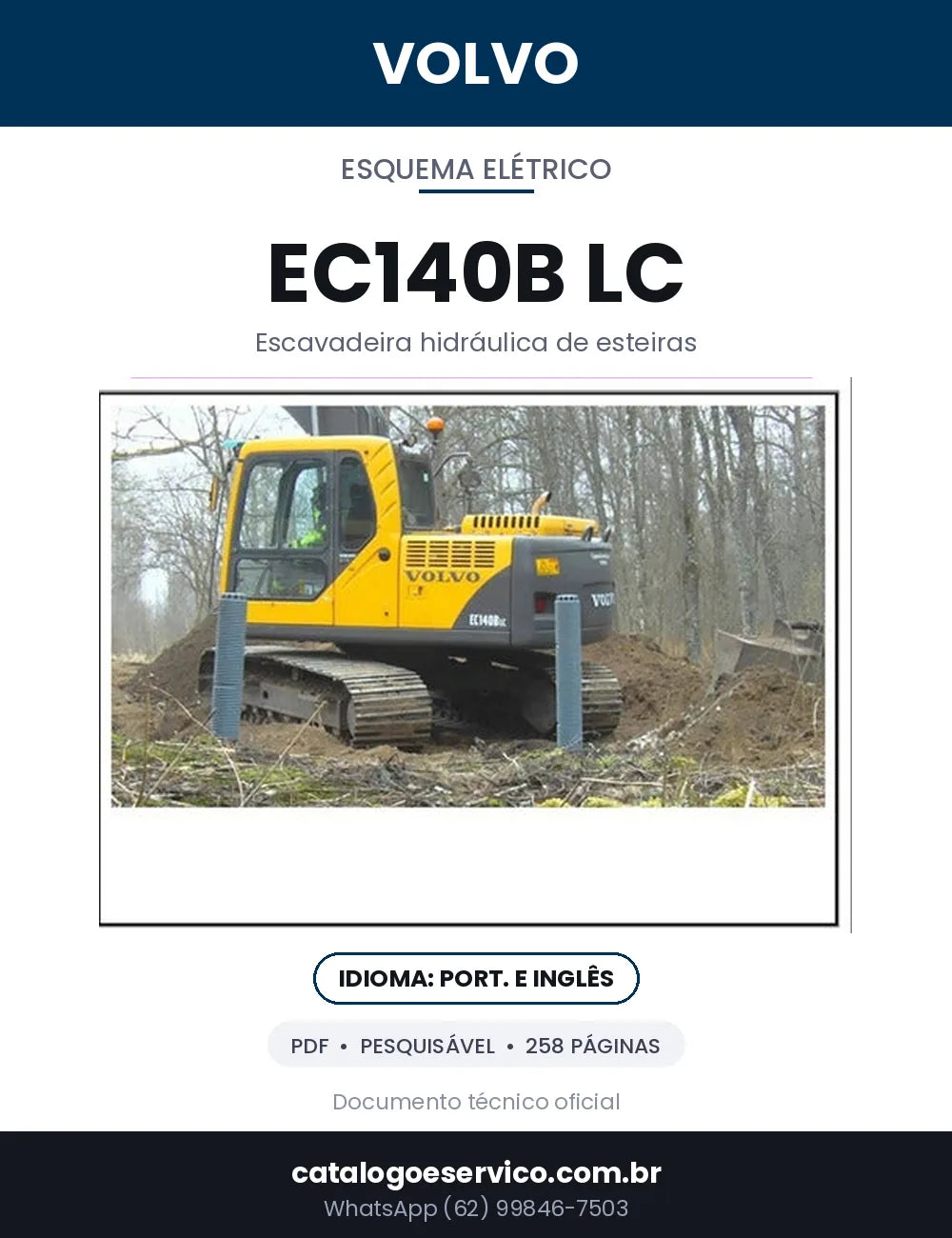 Capa — Diagramas Elétricos e Hidráulicos Volvo EC140B LC / EC140B em PDF